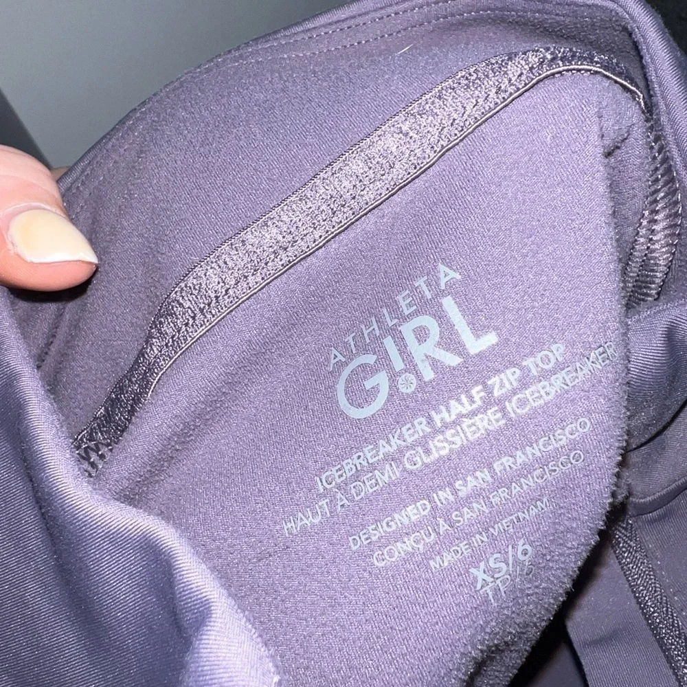 Athleta Girl Icebreaker Half Zip Top